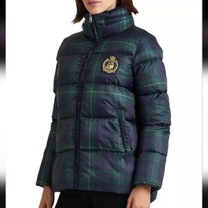 Lauren Ralph Lauren Women's Glen Plaid Hooded Puffer Coat
